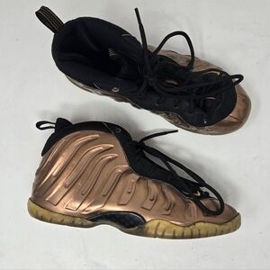 Nike Air Copper Foamposite One Basketball Lace Up Sneakers Size Youth 3